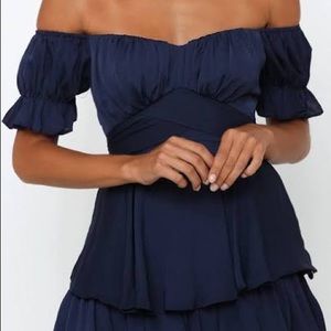 Hello Molly Navy Blue Romper